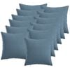 vidaXL Kissenbezug 12 stk. HEERLEN Jeans blau 50 x 50 cm Stoff