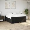 vidaXL Boxspringbett mit Matratze Schwarz 180x200 cm Stoff