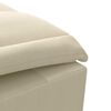 vidaXL Massage-Chaiselongue mit Nackenrolle Creme Stoff