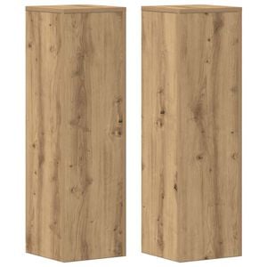 vidaXL Pflanzenst&auml;nder 2 Stk. Eiche 25 x 25 x 80 cm Holzwerkstoff