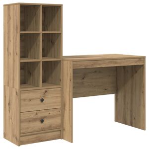 vidaXL Schreibtisch Artisan-Eiche 135,5 x 50 x 127 cm 2 Stk.