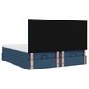 vidaXL Ottoman-Bett mit Matratzen & LEDs Blau 200x200 cm Stoff