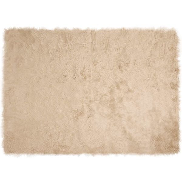 vidaXL Kunstschaffell Teppich Tafalla Beige 160 x 230 cm Polyester