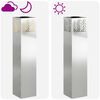 vidaXL Solar LED Weg Licht 2 pcs Silber Galvanisiert