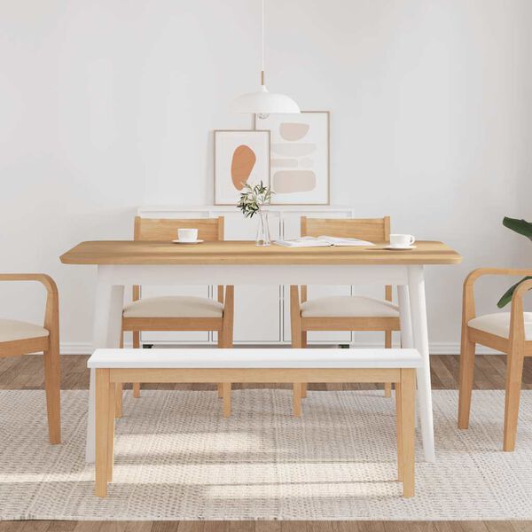 vidaXL Bank 110 cm Massivholz Gummibaum