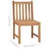 vidaXL 5-teiliges Garten-Ess-Set 140 x 80 cm Massivholz Teak