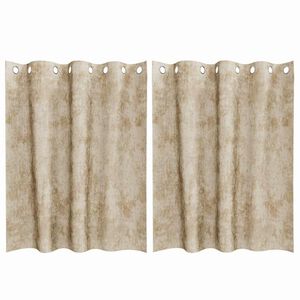 vidaXL Samtvorh&auml;nge 2 stk. Creme 140 x 140 cm Samt