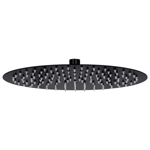 vidaXL Regenbrause Edelstahl 30 cm Rund Schwarz