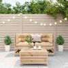 vidaXL 3-tlg. Garten-Lounge-Set mit Kissen Massivholz Kiefer