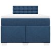 vidaXL Boxspringbett mit Matratze Blau 120x190 cm Stoff