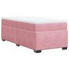 vidaXL Boxspringbett mit Matratze Rosa 80x200 cm Samt