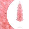vidaXL K&uuml;nstlicher schlanker Weihnachtsbaum 120 cm PVC und Stahl Rosa