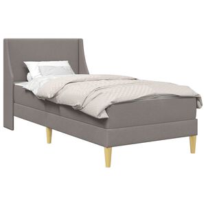 vidaXL Bettgestell mit Matratze 80x 200 cm Abnehmbarer Bezug Taupe