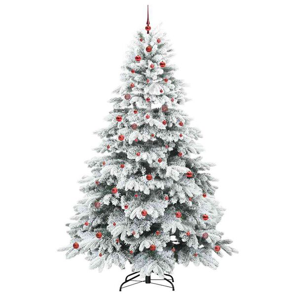 vidaXL K&uuml;nstlicher Weihnachtsbaum mit 300 LEDs Wei&szlig; 240 cm PE und PVC