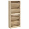 vidaXL Schuhschrank Sonoma-Eiche 63x24x147 cm Holzwerkstoff