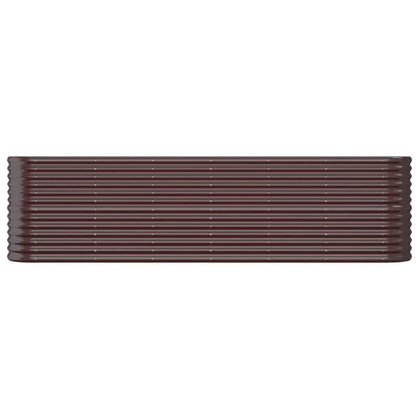 vidaXL Hochbeet Verzinkter Stahl 260x40x68 cm Braun