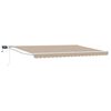 vidaXL Manuelle Gelenkarmmarkise mit LEDs Beige und Wei&szlig; 4 x 2 m