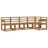 vidaXL Outdoor-Sofagarnitur 5 pcs Natur