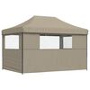 vidaXL Party-Zelt Taupe 279 x 410 x 315 cm Oxford-Stoff