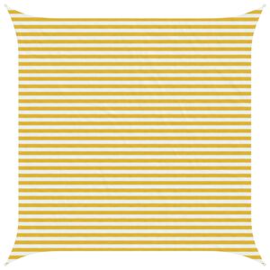 vidaXL Sonnensegel Gelb und Wei&szlig; 4,5 x 4,5 m HDPE