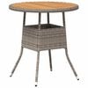 vidaXL Esstisch f&uuml;r das Dinner Grau und Akazie 70 x 70 x 73 cm