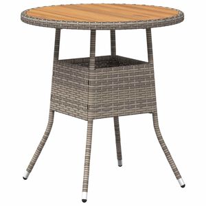 vidaXL Esstisch f&uuml;r das Dinner Grau und Akazie 70 x 70 x 73 cm