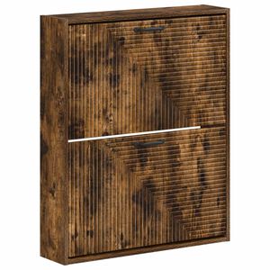vidaXL Wandmontierter Schuhschrank HAARLEM 71 x 17 x 86 cm Raucheiche