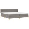 vidaXL Boxspringbett mit Matratze Taupe 200 x 200 cm Polyester