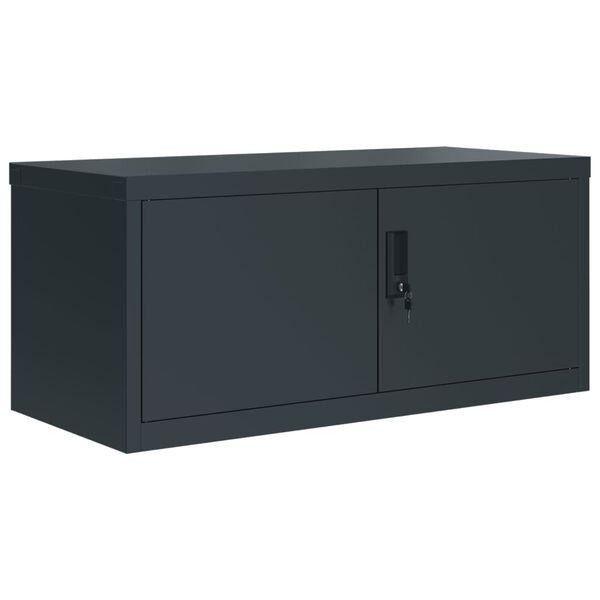 vidaXL Aktenschrank Anthrazit 90x40x145 cm Stahl