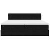 vidaXL Ottoman-Bett mit Matratzen Schwarz 200x200 cm Samt