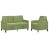 vidaXL Sofa Set mit Stauraum 2 stk. Hellgr&uuml;n Polyester