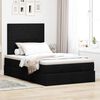 vidaXL Ottoman-Bett mit Matratze & LEDs Schwarz 120x190 cm Stoff