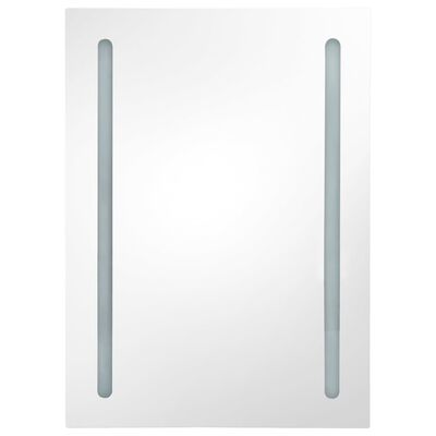 vidaXL LED-Bad-Spiegelschrank Eichenoptik 50x13x70 cm