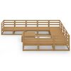 vidaXL 11-tlg. Garten-Lounge-Set Massivholz Kiefer