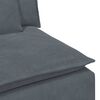 vidaXL Modulares Sofa mit Fußhocker und Kissen Dunkelgrau