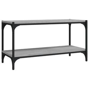 vidaXL TV-Schrank Grau Sonoma 80x33x41 cm Holzwerkstoff und Stahl