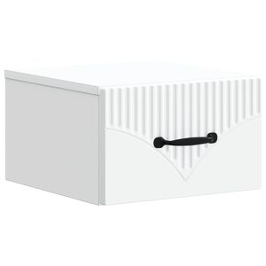 vidaXL Wandmontierter Nachttisch Wei&szlig; 34,5 x 33 x 20 cm Holzwerkstoff
