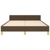vidaXL Bettgestell ohne Matratze Dunkelbraun 140x200 cm Stoff