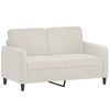 vidaXL 2-Sitzer-Sofa Creme 120 cm Samt