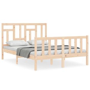 vidaXL Massivholzbett ohne Matratze 140x200 cm Kiefernholz