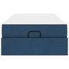 vidaXL Bettgestell mit Matratze mit Matratze 2 pcs Blau Stoff