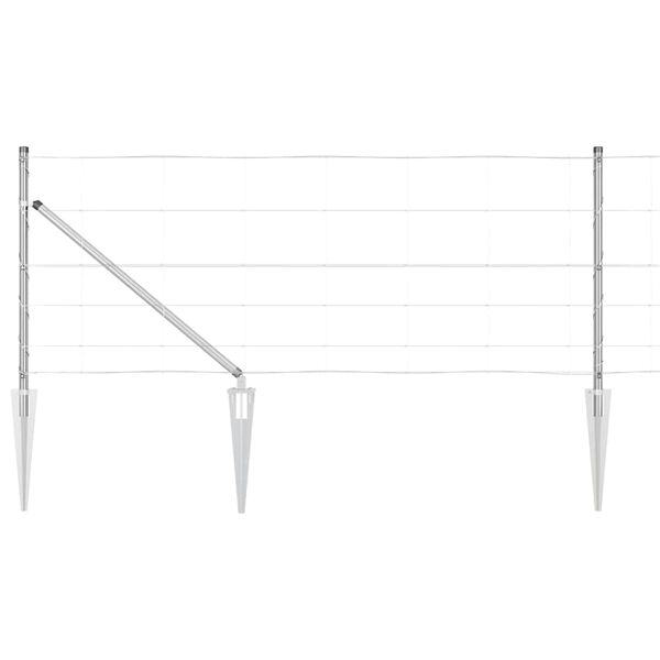 vidaXL Zaunpfosten Galvanisiert 50 x 0,8 m Stahl