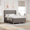 vidaXL Boxspringbett mit Matratze Taupe 200 x 140 cm Stoff