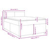 vidaXL Boxspringbett mit Matratze Dunkelbraun 140x200 cm Stoff