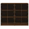 vidaXL B&uuml;cherregal mit T&uuml;ren Braun Eichen-Optik 136x37x109 cm