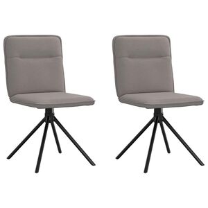 vidaXL Esszimmerst&uuml;hle 2 Stk. Taupe Stoff