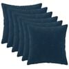vidaXL Kissenbezug 6 stk. HEERLEN Blau 30 x 30 cm Mikrofaser Fleece