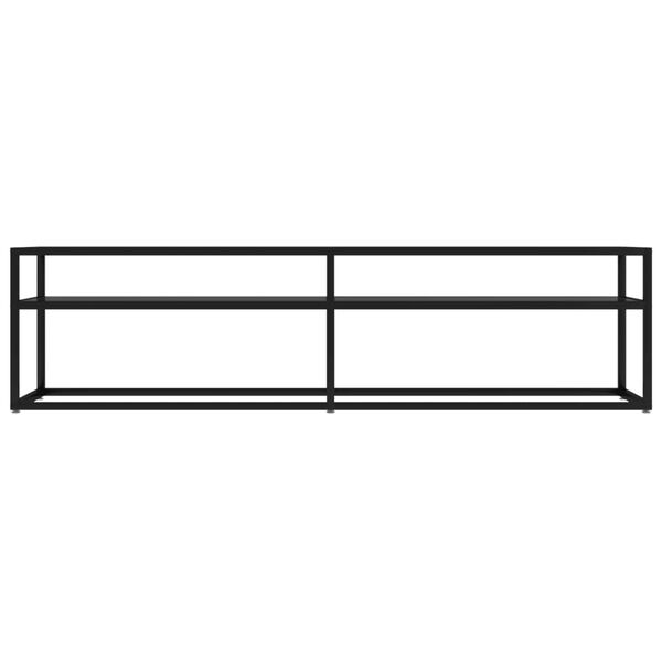 vidaXL TV-Schrank Schwarz 160x40x40,5 cm Hartglas