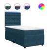 vidaXL Boxspringbett mit Matratze Blau 80x200 cm Samt