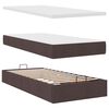 vidaXL Ottoman-Bett mit Matratze Dunkelbraun 100x200 cm Stoff